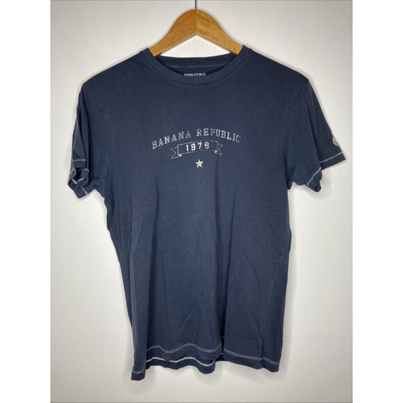 Banana Republic Women's Small T-Shirt Navy Blue - Picture 1 of 7